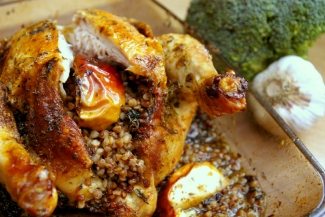 Dietetyczne przepisy, Blog Kulinarny - Kurczak nadziewany kaszą i jabłkiem