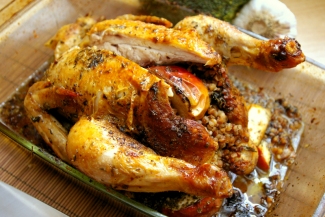 Dietetyczne przepisy, Blog Kulinarny - Kurczak nadziewany kaszą i jabłkiem