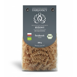 FABIJAŃSCY Makaron z ryżu białego 100% BIO 250g - świderek