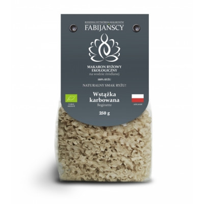 FABIJAŃSCY Makaron z ryżu białego 100% BIO 250g - wstążka