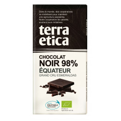 TERRA ETICA Czekolada gorzka 98% Ekwador BIO 100g