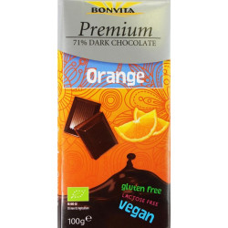 BONVITA Czekolada gorzka pomarańczowa 71% bez laktozy