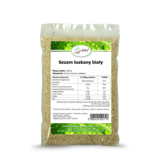 VIVIO Sezam łuskany 100g VIVIO Sezam łuskany 100g