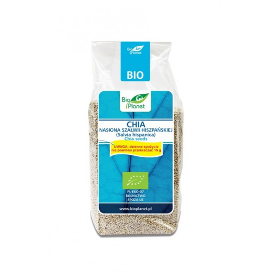 BIO PLANET Chia biała (nasiona szałwii hiszpańskiej) 200g BIO PLANET Chia biała (nasiona szałwii hiszpańskiej) 200g