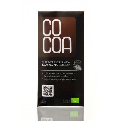COCOA Czekolada surowa klasyczna gorzka BIO 50g