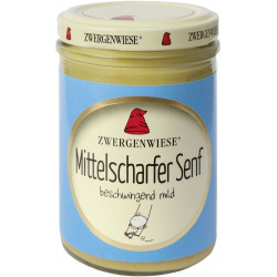 ZWERGENWIESE Musztarda średnio ostra BIO 160g ZWERGENWIESE Musztarda średnio ostra BIO 160g