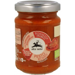ALCE NERO Pesto czerwone z suszonych pomidorów BIO 130g ALCE NERO Pesto czerwone z suszonych pomidorów BIO 130g