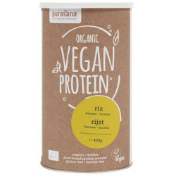 PURASANA Białko ryżowe o smaku banana i lucumy bez laktozy BIO 400g PURASANA Białko ryżowe o smaku banana i lucumy bez laktozy BIO 400g