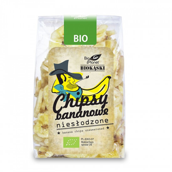 BIO PLANET Chipsy bananowe niesłodzone BIO 150g BIO PLANET Chipsy bananowe niesłodzone BIO 150g