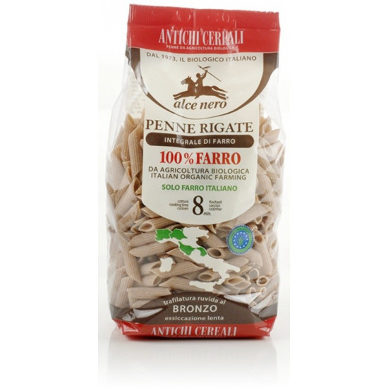 ALCE NERO Makaron razowy z orkiszu (penne) BIO 500g ALCE NERO Makaron razowy z orkiszu (penne) BIO 500g