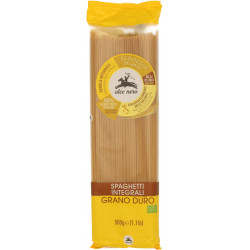 ALCE NERO Makaron razowy spaghetti (semolina) BIO 500g