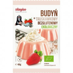 AMYLON Budyń truskawkowy BIO bezglutenowy 40g AMYLON Budyń truskawkowy BIO bezglutenowy 40g
