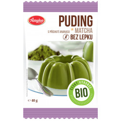 AMYLON Budyń z herbatą Matcha o smaku ananasowym BIO bezglutenowy 40g AMYLON Budyń z herbatą Matcha o smaku ananasowym BIO bezglutenowy 40g