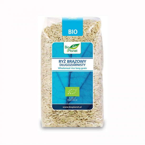 BIO PLANET Ryż brązowy długoziarnisty BIO 500g BIO PLANET Ryż brązowy długoziarnisty BIO 500g