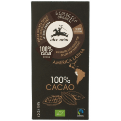 ALCE NERO Czekolada gorzka 100% BIO 50g