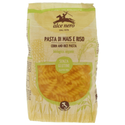 ALCE NERO Makaron kukurydziano-ryżowy (fusilli) BIO bezglutenowy 250g
