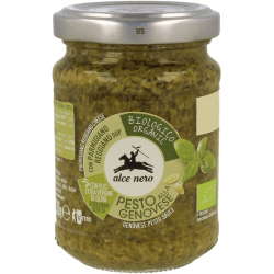 ALCE NERO Pesto genovese (Sos bazyliowy) BIO 130g ALCE NERO Pesto genovese (Sos bazyliowy) BIO 130g