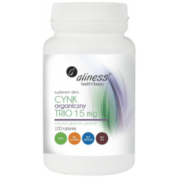 ALINESS Cynk Organiczny Trio 15mg 100 tab. ALINESS Cynk Organiczny Trio 15mg 100 tab.