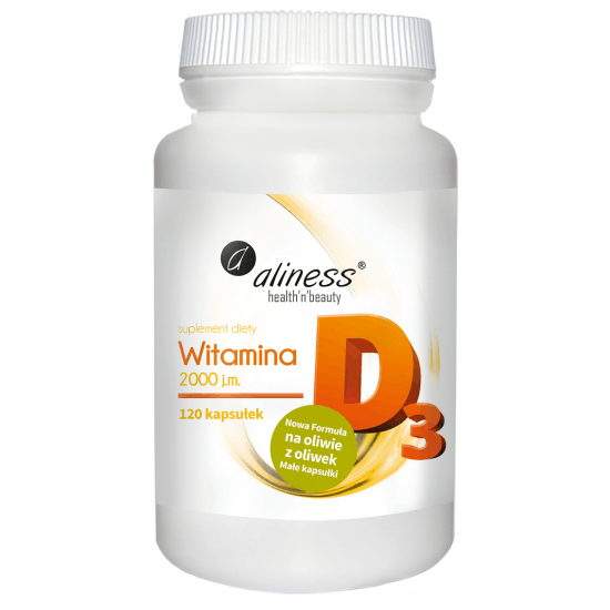 ALINESS Witamina D3 2000 j.m 120 kaps. ALINESS Witamina D3 2000 j.m 120 kaps.