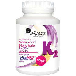 ALINESS Witamina K2 Mono Forte MK-7 200mcg 60 kaps. ALINESS Witamina K2 Mono Forte MK-7 200mcg 60 kaps.