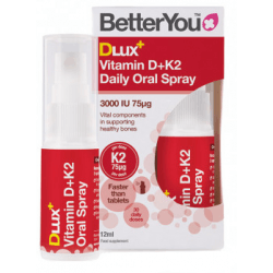 BETTER YOU DLux+ Wit. D+K2 Oral Spray 12 ml BETTER YOU DLux+ Wit. D+K2 Oral Spray 12 ml