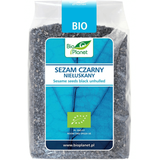 BIO PLANET Sezam czarny niełuskany BIO 250g BIO PLANET Sezam czarny niełuskany BIO 250g