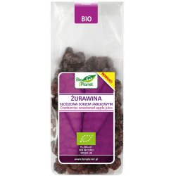 BIO PLANET Żurawina słodzona sokiem jabłkowym BIO 100g BIO PLANET Żurawina słodzona sokiem jabłkowym BIO 100g