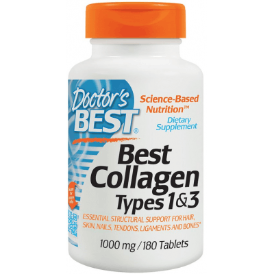 DOCTOR'S BEST Collagen Types 1 & 3 1000mg 180 tab.
