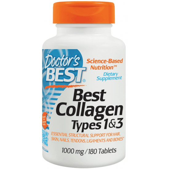 DOCTOR'S BEST Collagen Types 1 & 3 1000mg 180 tab. DOCTOR'S BEST Collagen Types 1 & 3 1000mg 180 tab.