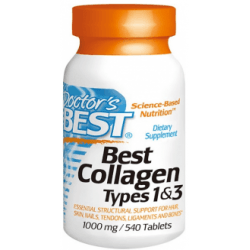 DOCTOR'S BEST Collagen Types 1 & 3 1000mg 540 tab. DOCTOR'S BEST Collagen Types 1 & 3 1000mg 540 tab.