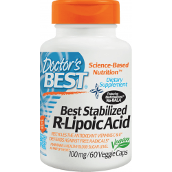 DOCTOR'S BEST Stabilized R-Lipoic Acid 100mg 60 kaps. DOCTOR'S BEST Stabilized R-Lipoic Acid 100mg 60 kaps.