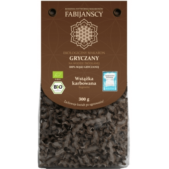 FABIJAŃSCY Makaron gryczany (wstążka karbowana reginette) BIO 300g FABIJAŃSCY Makaron gryczany (wstążka karbowana reginette) BIO 300g