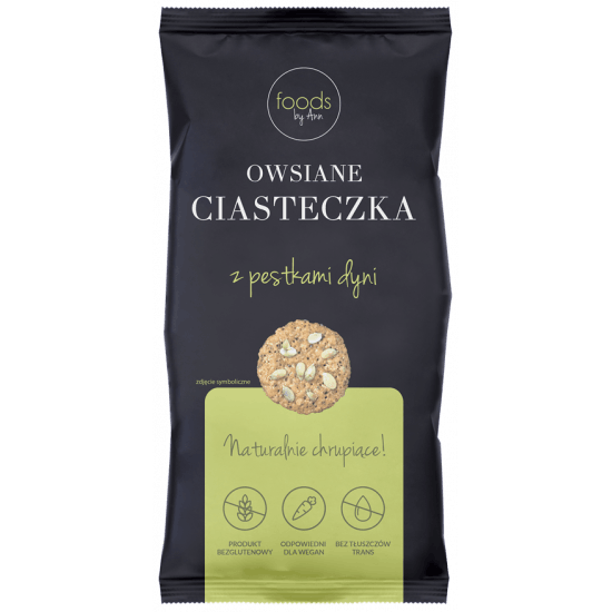 FOODS BY ANN Ciasteczka owsiane z dynią bezglutenowe 100g FOODS BY ANN Ciasteczka owsiane z dynią bezglutenowe 100g