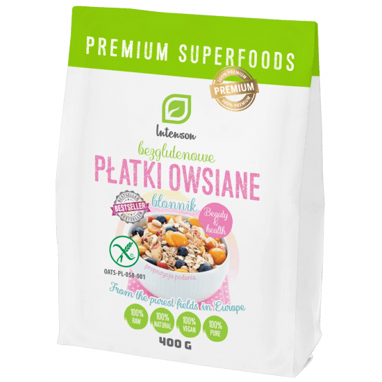 INTENSON Płatki owsiane bezglutenowe 400g INTENSON Płatki owsiane bezglutenowe 400g