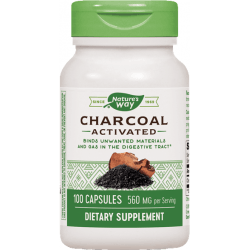 NATURE'S WAY Charcoal Activated 100 kaps. NATURE'S WAY Charcoal Activated 100 kaps.