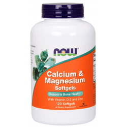 NOW FOODS Calcium & Magnesium Softgels 120 kaps. NOW FOODS Calcium & Magnesium Softgels 120 kaps.