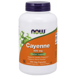 NOW FOODS Cayenne 500mg 250 kaps. NOW FOODS Cayenne 500mg 250 kaps.