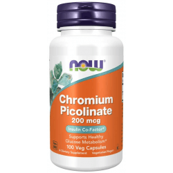 NOW FOODS Chromium Picolinate 200mcg 100 kaps. NOW FOODS Chromium Picolinate 200mcg 100 kaps.