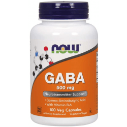 NOW FOODS GABA with Vitamin B6 500mg 100 kaps. NOW FOODS GABA with Vitamin B6 500mg 100 kaps.