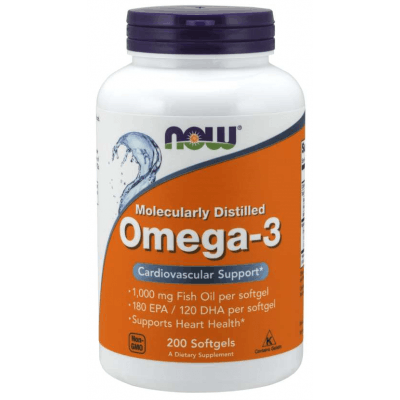 NOW FOODS Omega-3 Molecularly Distilled 200 softgels