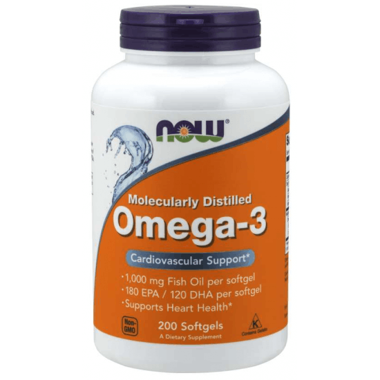 NOW FOODS Omega-3 Molecularly Distilled 200 softgels NOW FOODS Omega-3 Molecularly Distilled 200 softgels