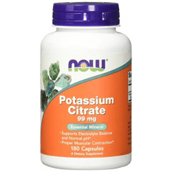 NOW FOODS Potassium Citrate 99mg 180 kaps. NOW FOODS Potassium Citrate 99mg 180 kaps.