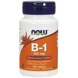 NOW FOODS Vitamin B-1 100mg 100 tab. NOW FOODS Vitamin B-1 100mg 100 tab.
