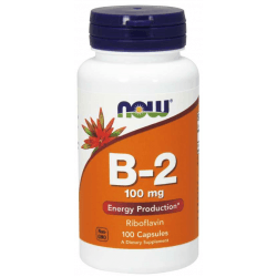NOW FOODS Vitamin B-2 100mg 100 kaps. NOW FOODS Vitamin B-2 100mg 100 kaps.