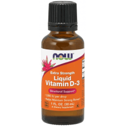 NOW FOODS Vitamin D-3 Liquid Extra Strength 1000IU 30ml NOW FOODS Vitamin D-3 Liquid Extra Strength 1000IU 30ml