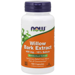 NOW FOODS White Willow Bark 400mg 100 kaps. NOW FOODS White Willow Bark 400mg 100 kaps.