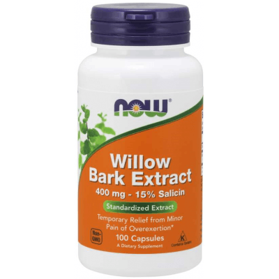 NOW FOODS White Willow Bark 400mg 100 kaps.