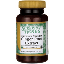 SWANSON Ginger Root Extract 200mg 60 kaps. SWANSON Ginger Root Extract 200mg 60 kaps.