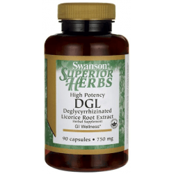 SWANSON High Potency DGL 750mg 90 kaps. SWANSON High Potency DGL 750mg 90 kaps.
