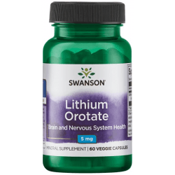 SWANSON Lithium Orotate 5mg 60 kaps. SWANSON Lithium Orotate 5mg 60 kaps.